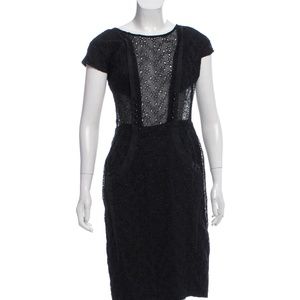 MAYLE black eyelet lace dress with pockets, Size 8